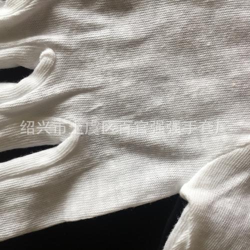 白色全棉汗布四拼劳保手套 工业耐酸碱手套 劳保用品手套批发